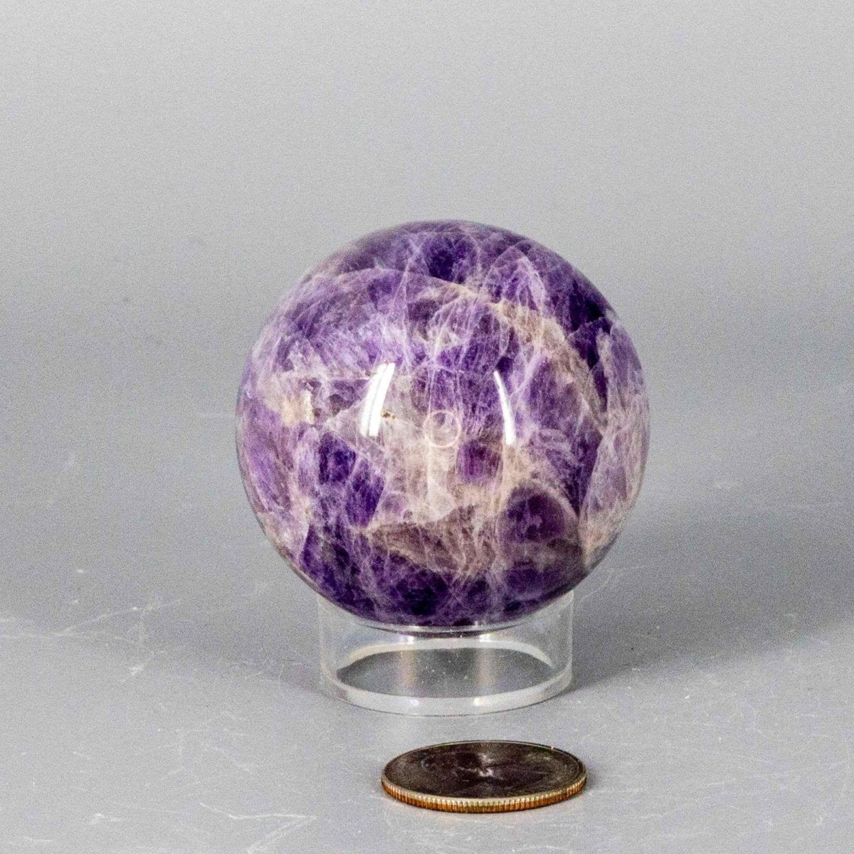 Dream Amethyst Crystal Sphere Polished Natural Specimen - HOUSE OF SHE
