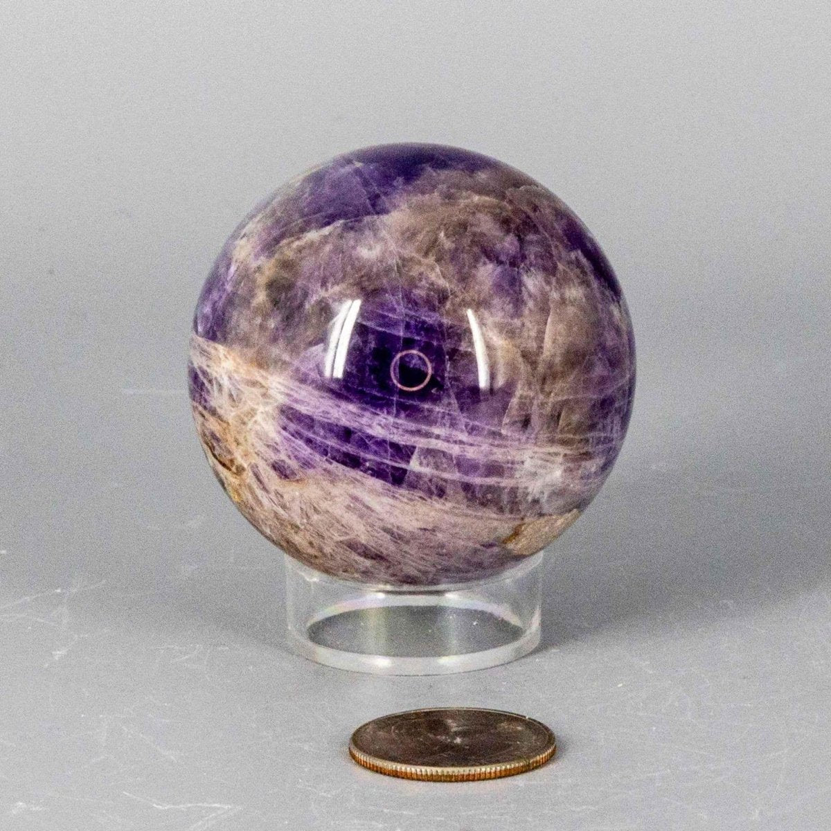 Dream Amethyst Crystal Sphere Polished Natural Specimen - HOUSE OF SHE