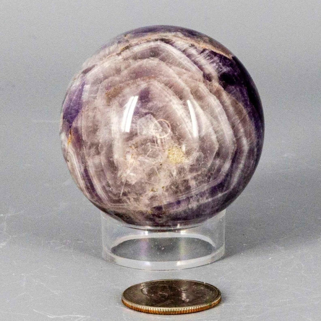 Dream Amethyst Crystal Sphere Polished Natural Specimen - HOUSE OF SHE