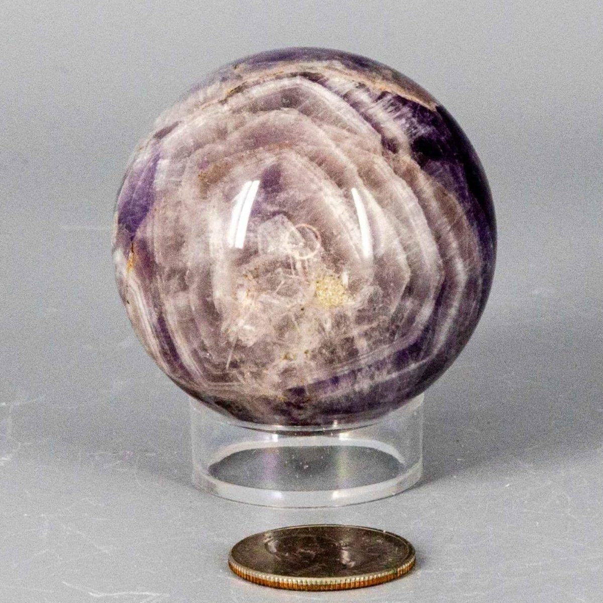 Dream Amethyst Crystal Sphere Polished Natural Specimen - HOUSE OF SHE