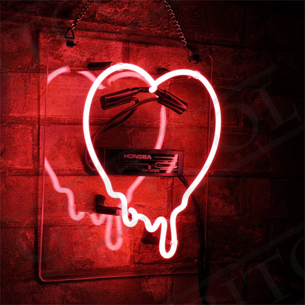 Dripping Heart Neon Signs - HOUSE OF SHE