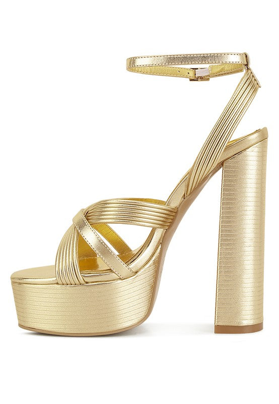 Gold Member High Platform Heels  HOUSE OF SHE