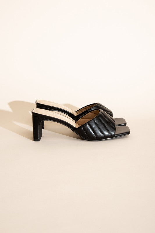 W-NINA SLIDE MULE HEELS  HOUSE OF SHE