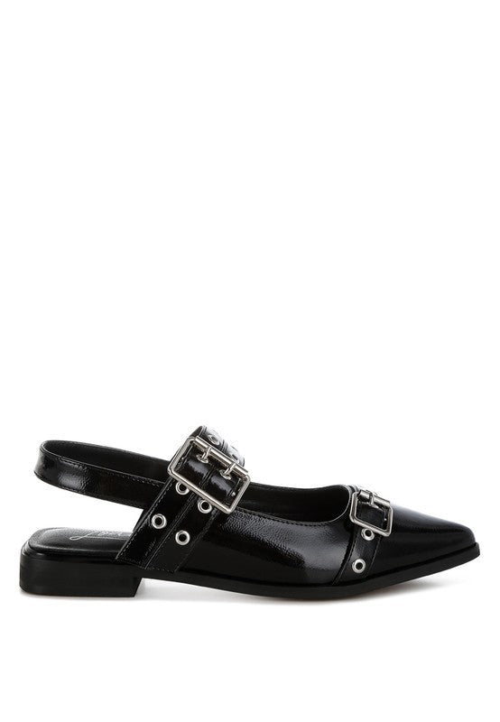 Betula Eyelets & Buckle Detail Flats  HOUSE OF SHE