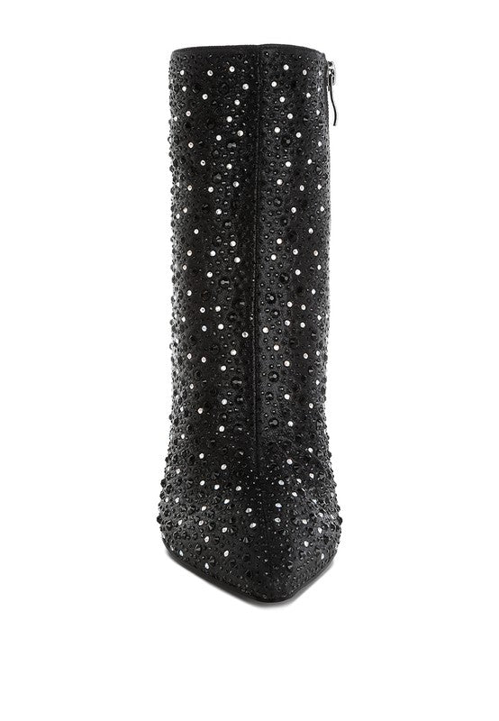 Lobelia Rhinestones Embellished Stiletto Boots  HOUSE OF SHE