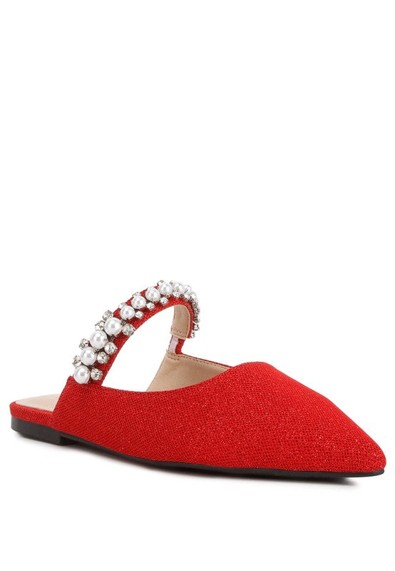 Geode Mary Jane Embellished Mules  HOUSE OF SHE