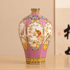 Elegant Enamel Porcelain Vase In A Regal Courtly Style - HOUSE OF SHE