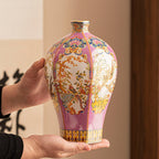 Elegant Enamel Porcelain Vase In A Regal Courtly Style - HOUSE OF SHE