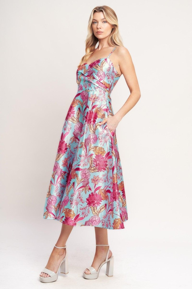 ELEVATED GARDEN WOVEN MIDI DRESS - HOUSE OF SHE