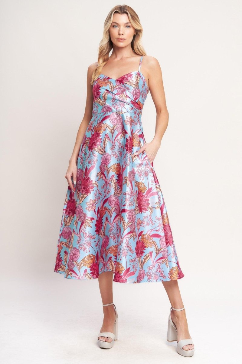 ELEVATED GARDEN WOVEN MIDI DRESS - HOUSE OF SHE