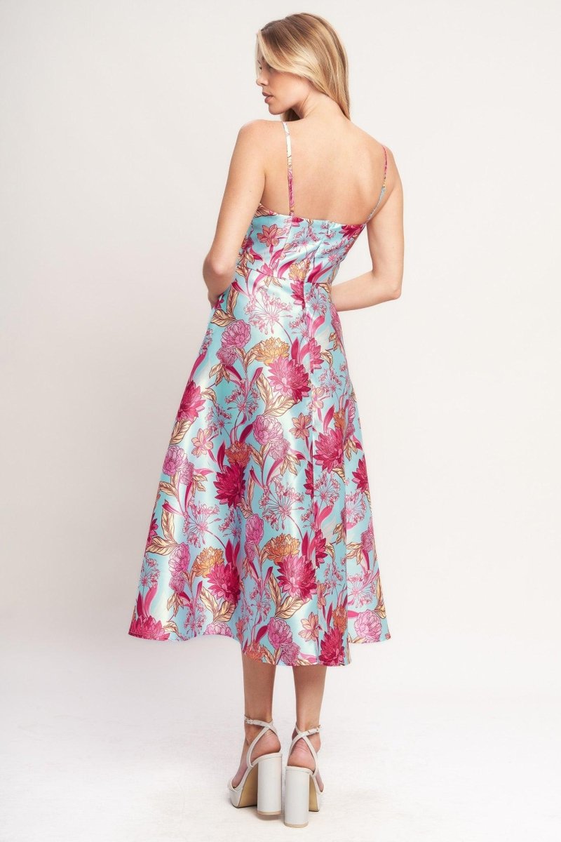ELEVATED GARDEN WOVEN MIDI DRESS - HOUSE OF SHE