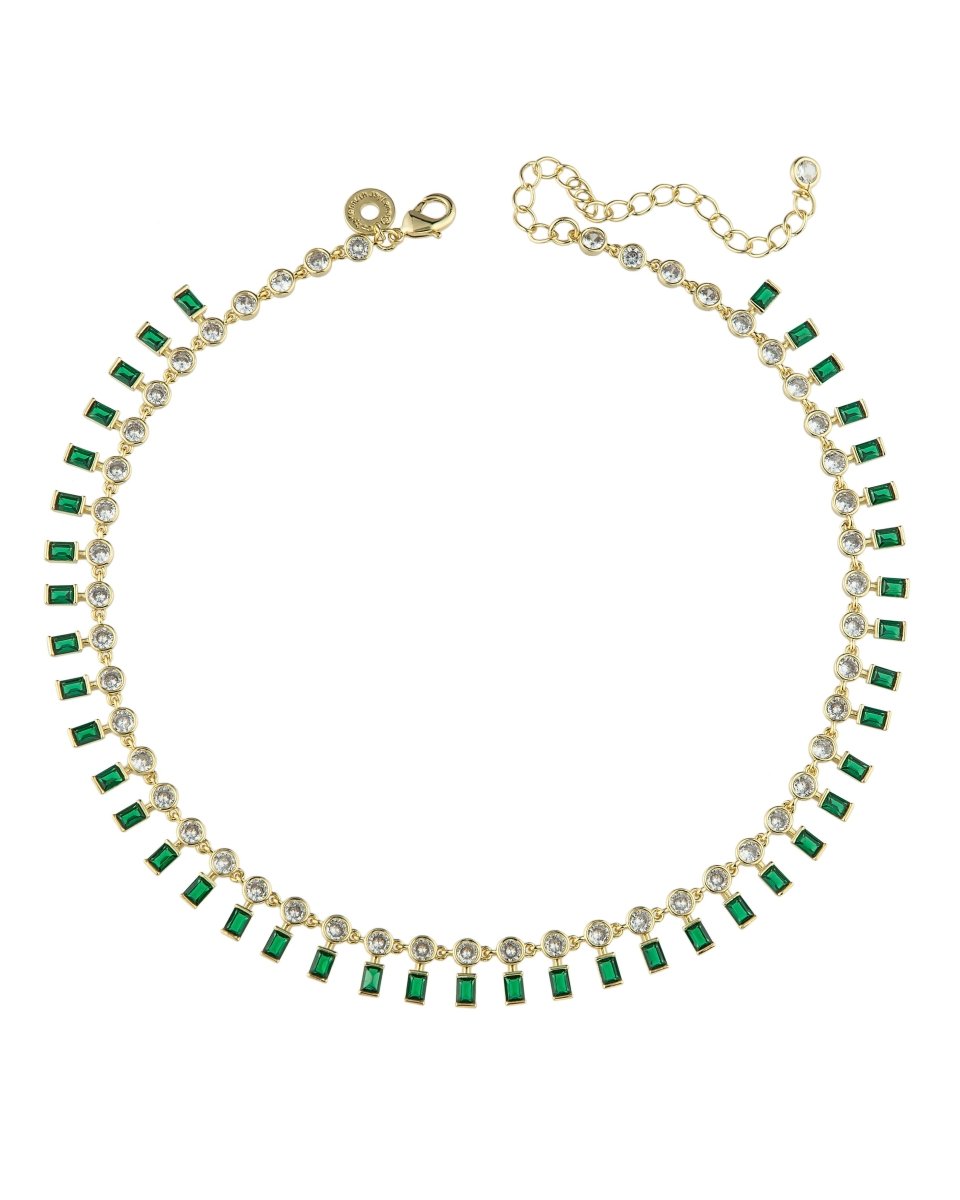 Emerald Baguette Necklace - HOUSE OF SHE