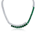 Emerald Overlapping Statement Necklace - HOUSE OF SHE
