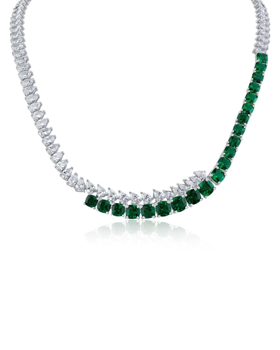 Emerald Overlapping Statement Necklace - HOUSE OF SHE
