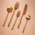 Emma Flatware Brass (Set of 20) by MESO - HOUSE OF SHE
