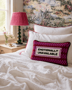 Emotionally Unavailable Needlepoint Pillow - HOUSE OF SHE
