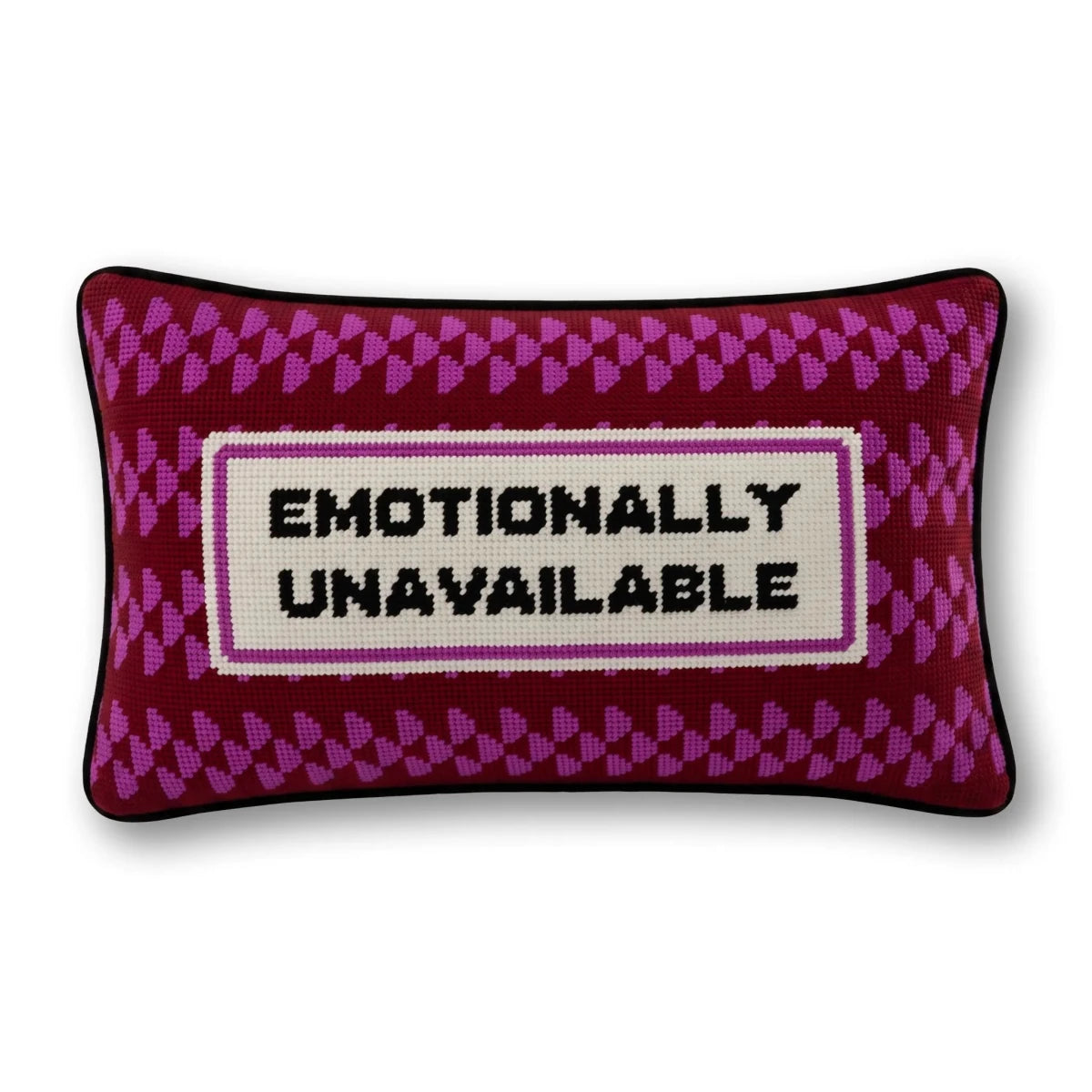 Emotionally Unavailable Needlepoint Pillow - HOUSE OF SHE