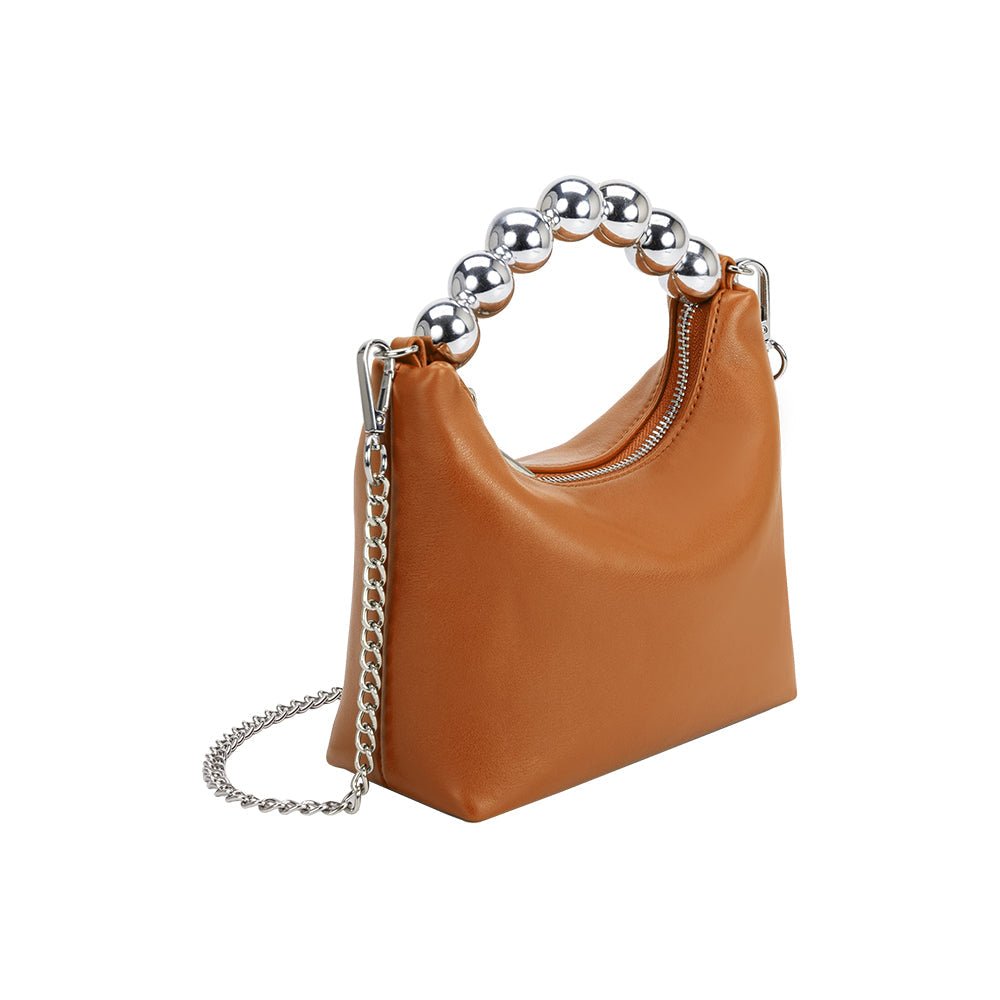 Esme Tan Recycled Vegan Top Handle Bag - HOUSE OF SHE
