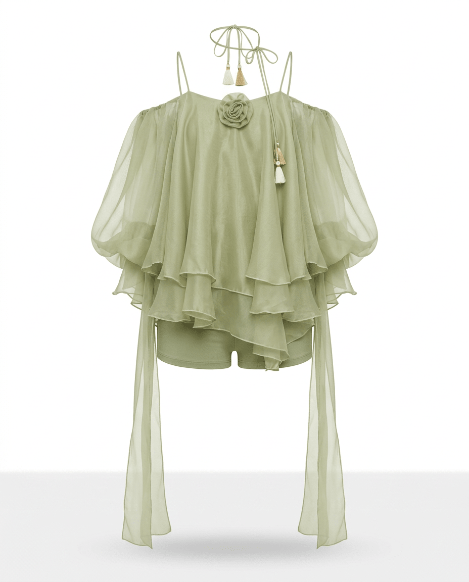 Ethereal Ruffled Mini Dress - HOUSE OF SHE