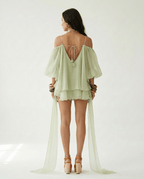 Ethereal Ruffled Mini Dress - HOUSE OF SHE