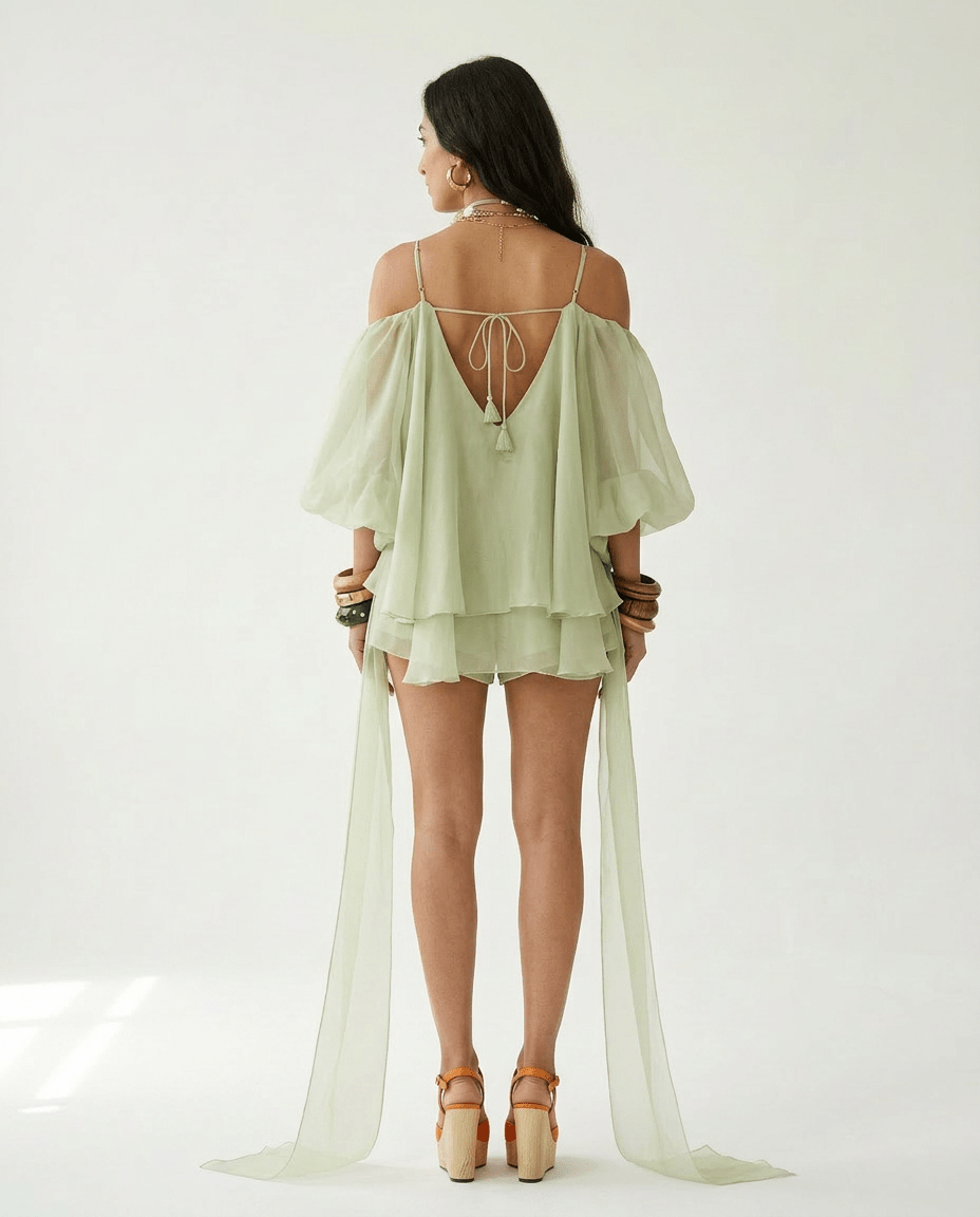 Ethereal Ruffled Mini Dress - HOUSE OF SHE