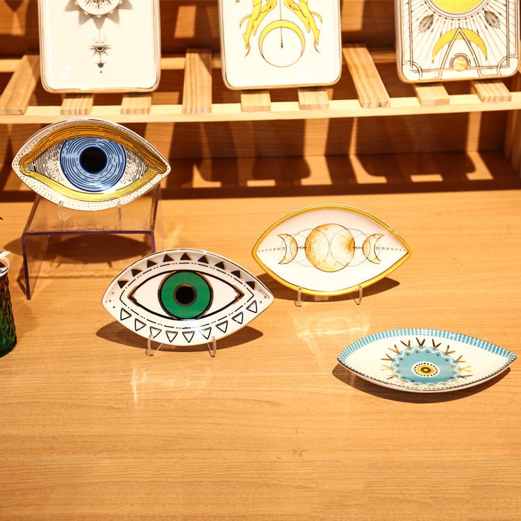 Eye Shaped Protection Trinket Dish - Yellow - HOUSE OF SHE