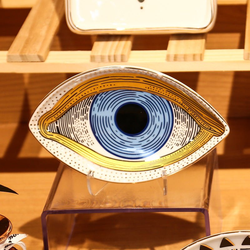 Eye Shaped Protection Trinket Dish - Yellow - HOUSE OF SHE