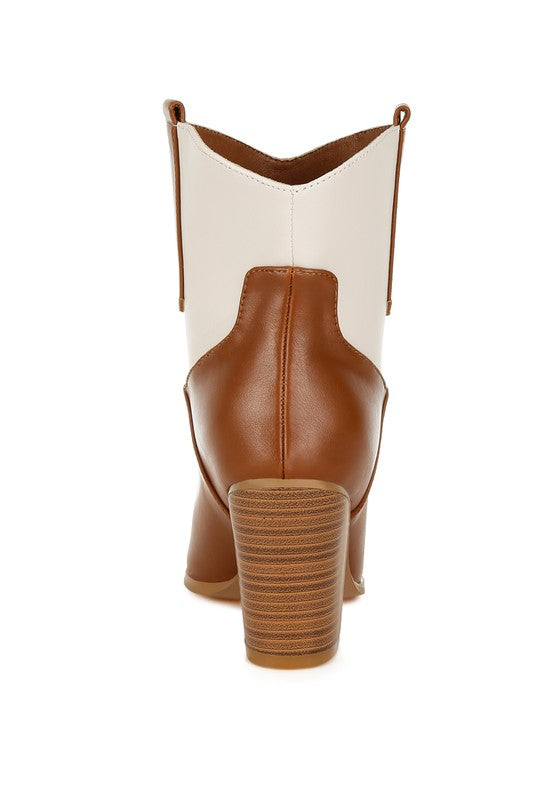 Gallops Two Tone Cowboy Boots - HOUSE OF SHE