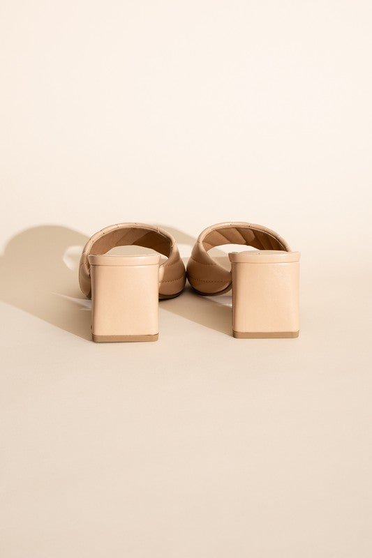 W-NINA SLIDE MULE HEELS  HOUSE OF SHE