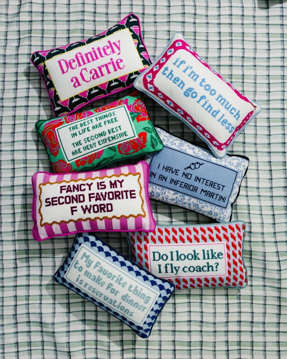 Fancy Needlepoint Pillow - HOUSE OF SHE