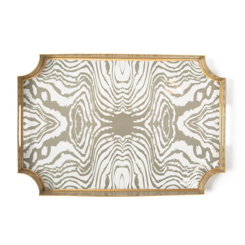 Faux Bois Enameled Jaye Tray - HOUSE OF SHE