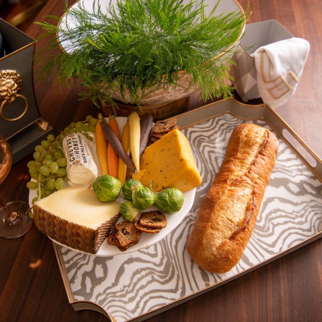Faux Bois Enameled Jaye Tray - HOUSE OF SHE
