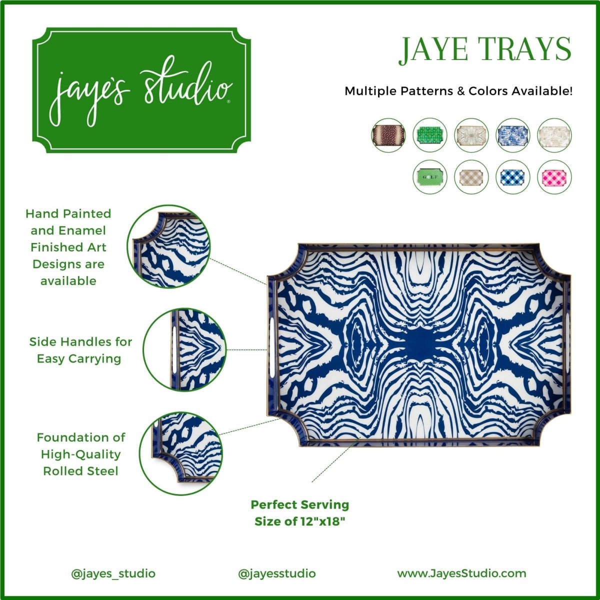 Faux Bois Enameled Jaye Tray - HOUSE OF SHE