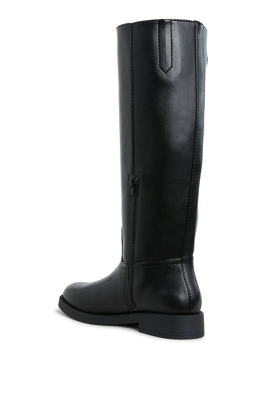 Kiang Metal Chain Link Detail Calf Boots  HOUSE OF SHE