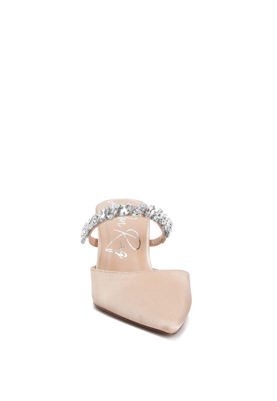 Sena Diamante Mule Heels - HOUSE OF SHE