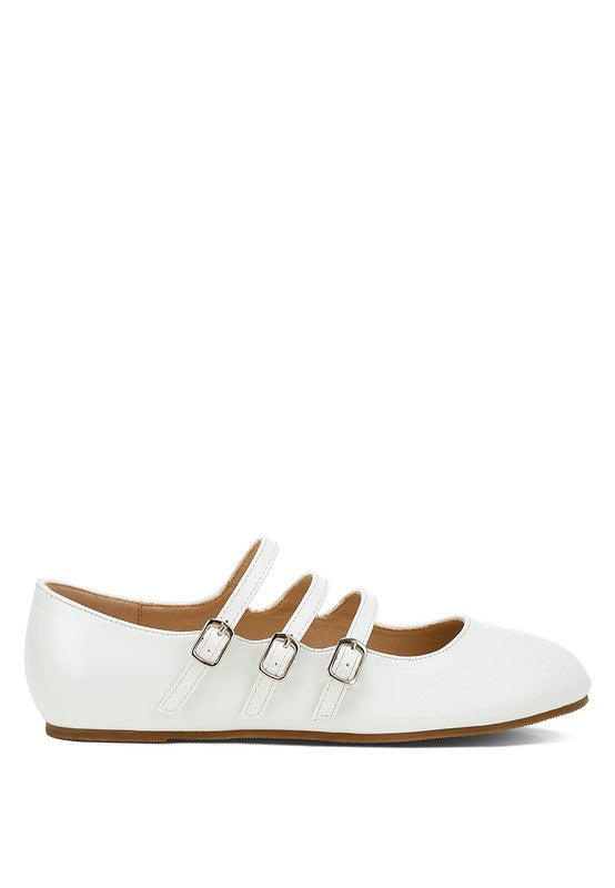 Macarina Triple Strap Mary Jane Sandals - HOUSE OF SHE