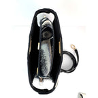 Fendi Peekaboo I see u Medium Printed Velvet Black Blue Satchel Shoulder Bag - HOUSE OF SHE