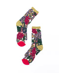Festive Floral Sheer Crew Sock - HOUSE OF SHE