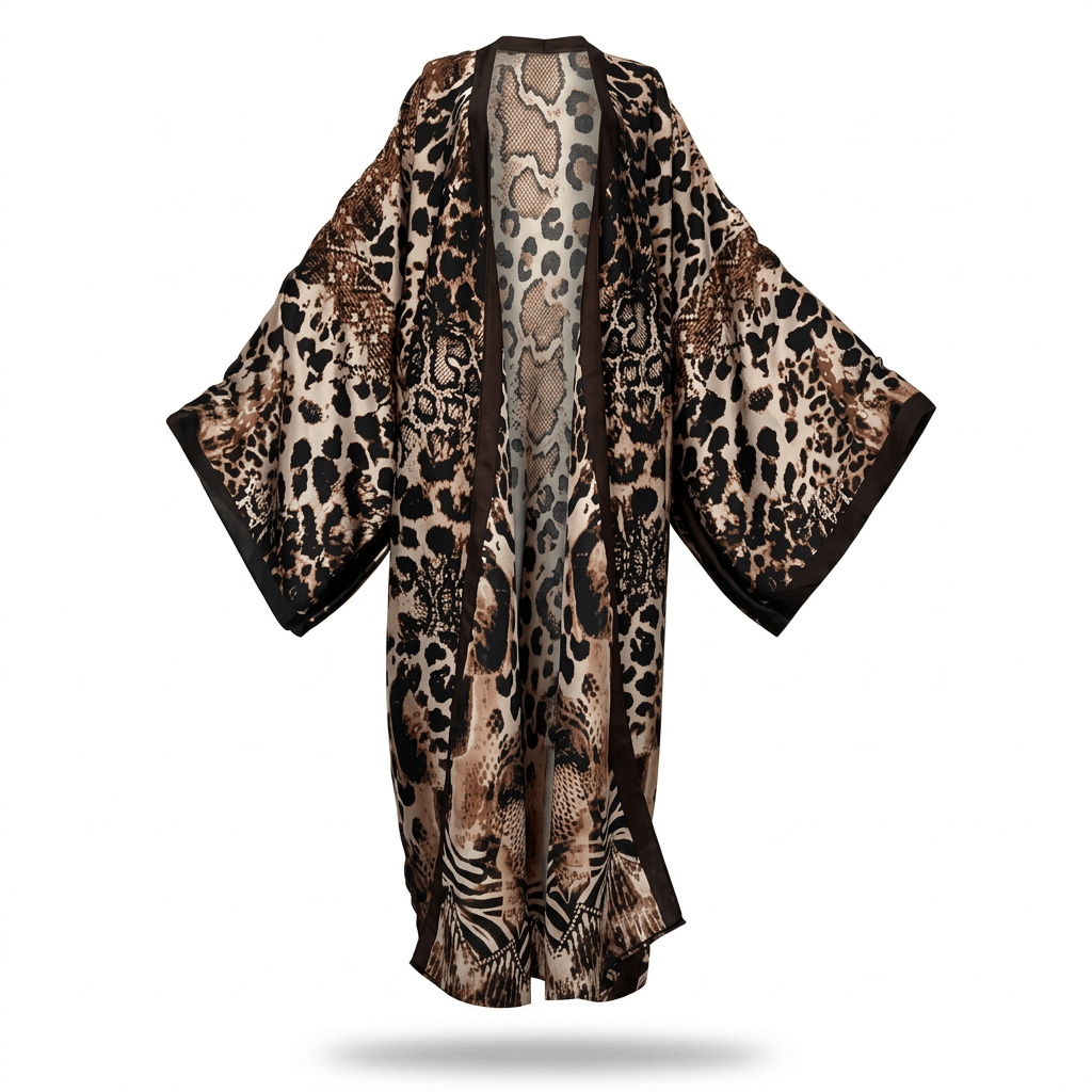 Fierce Leopard Print Boho Kaftan - HOUSE OF SHE