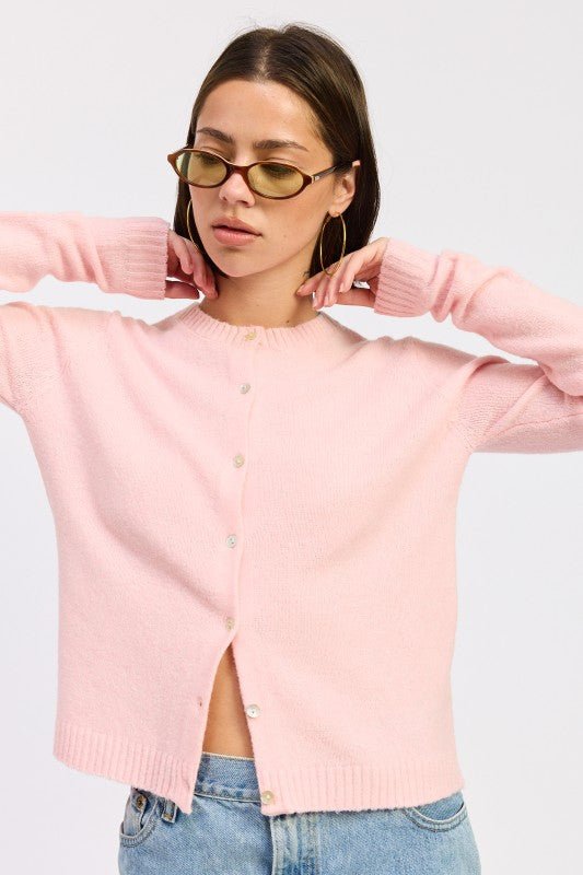 FITTED BUTTON UP CARDIGAN - HOUSE OF SHE