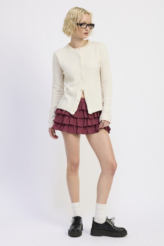 FITTED BUTTON UP CARDIGAN - HOUSE OF SHE