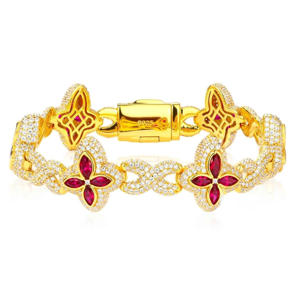 Fleur d’Éternité Moissanite Bracelet Purple - HOUSE OF SHE