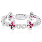 Fleur d’Éternité Moissanite Bracelet Purple - HOUSE OF SHE