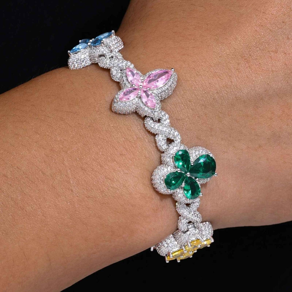 Fleur d’Éternité Moissanite Bracelet RainBow - HOUSE OF SHE