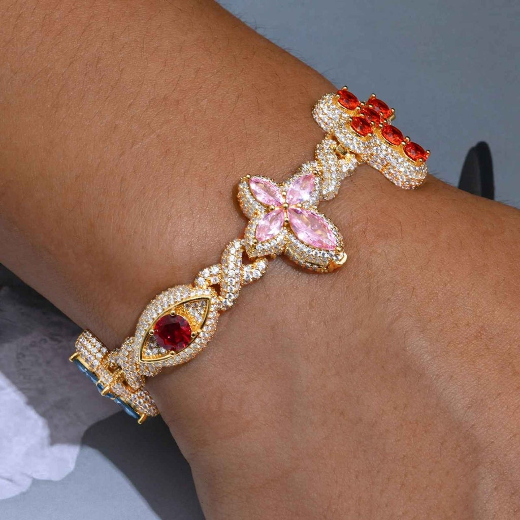 Fleur d’Éternité Moissanite Bracelet RainBow - HOUSE OF SHE