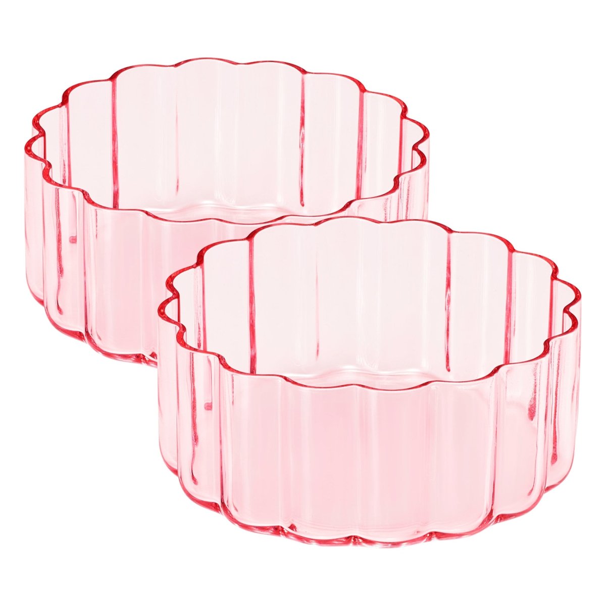 Flower Bowl Glassware, Set of 2 - HOUSE OF SHE