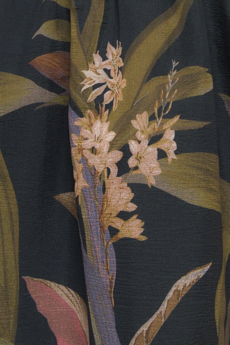 FOLIAGE WHISPER WOVEN MIDI DRESS - HOUSE OF SHE