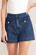 Forever Stylish Denim Shorts - HOUSE OF SHE