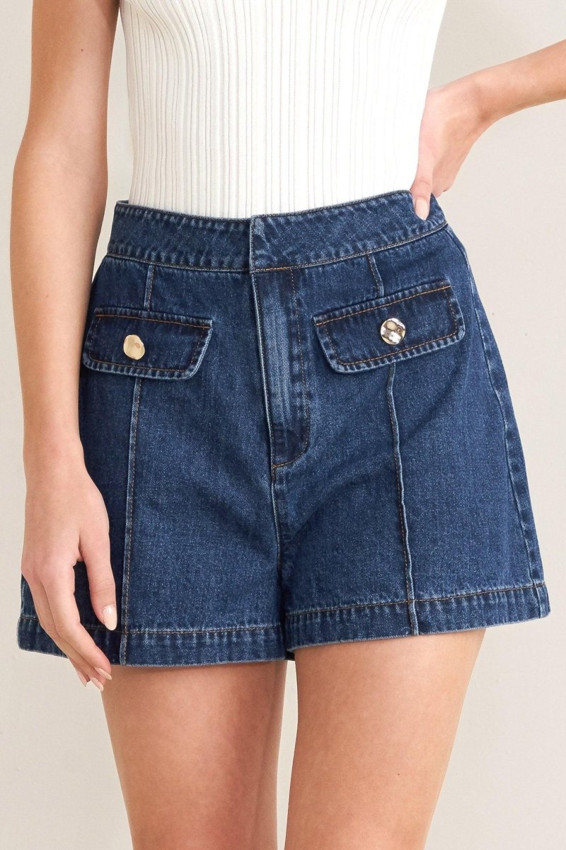 Forever Stylish Denim Shorts - HOUSE OF SHE