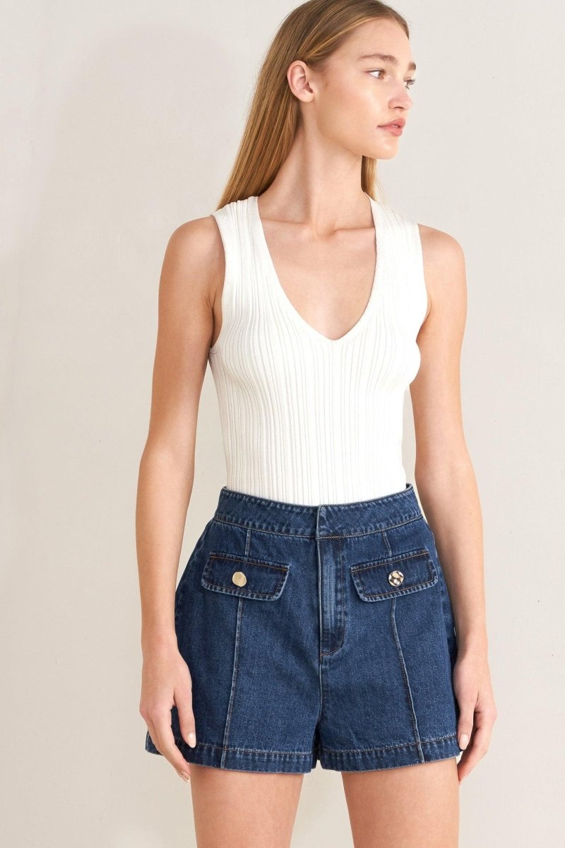 Forever Stylish Denim Shorts - HOUSE OF SHE